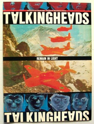 Talking Heads 1980 Poster Advert Remain In Light Sire David Byrne