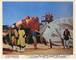 The 3 Worlds Of Gulliver Complete Set Of 12 Color Mini Lobby Cards Harryhausen