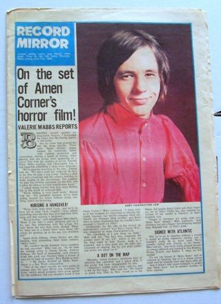 Record Mirror Mag 1969 Amen Corner Rolling Stones Paul Revere Ccr Blind Faith