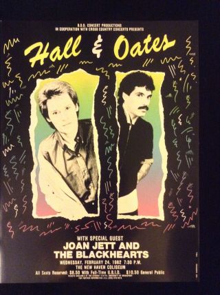 Hall And Oates Concert Poster From 1982 -