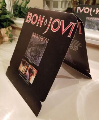Rare Vintage Bon Jovi 1986 Store Display Slippery When Wet Album Release Promo
