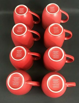 Noritake stoneware mugs,  set of 8,  Colorwave raspberry 8045 2