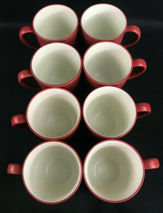 Noritake stoneware mugs,  set of 8,  Colorwave raspberry 8045 3