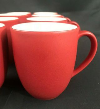 Noritake stoneware mugs,  set of 8,  Colorwave raspberry 8045 5