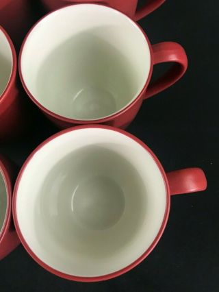 Noritake stoneware mugs,  set of 8,  Colorwave raspberry 8045 6