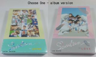 Seventeen 1st Album First Love & Letter Cd Photocard Folded Poster K - Pop