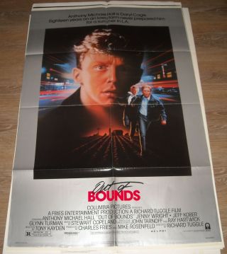 1986 Out Of Bounds 1 Sheet Movie Poster Anthony Michael Hall Jenny Wright Cool