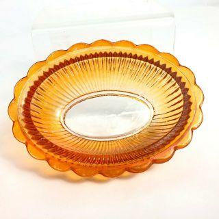 Vintage Orange Turkey on Nest Glass Dish Bowl for Relish,  Sauce,  Olives 5