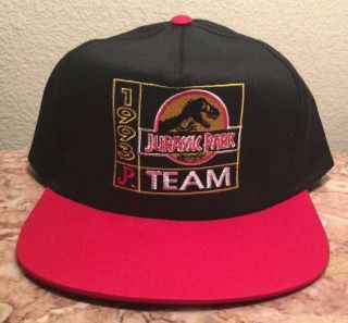 Vintage 1993 Jurassic Park Team Cap Hat Universal Studios Jp Mcdonalds Snapback