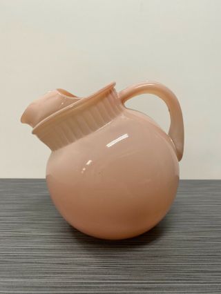Fire King (?) Fired - On Pink Ball Jug / Pitcher - Small Size