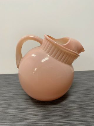 Fire King (?) Fired - On Pink Ball Jug / Pitcher - Small Size 2