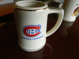 1970s Montreal Canadiens Stein Gold Rim Made In Usa By Lewis Bros.  Trenton Nj.