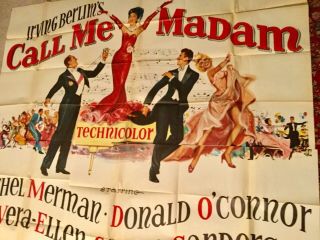 Huge 4 Section 1953 Irving Berlins (Call Me Madam) 80” X 78” 2