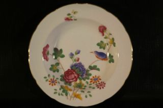 Wedgwood England Porcelain Cuckoo Pattern Soup Bowl Plate.