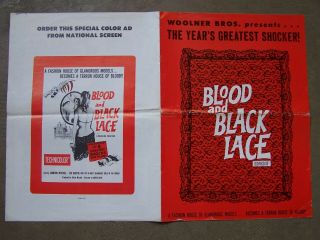 Blood And Black Lace 1964 Pressbook Mario Bava Eva Bartok Giallo