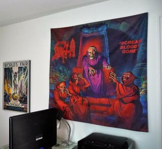 Death Metal Band Scream Bloody Gore Huge 4x4 Banner Poster Tapestry Flag Album