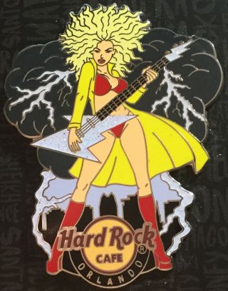 Hard Rock Cafe Orlando 2015 Sexy Blond Bikini Girl With Guitar Pin - Hrc 85315