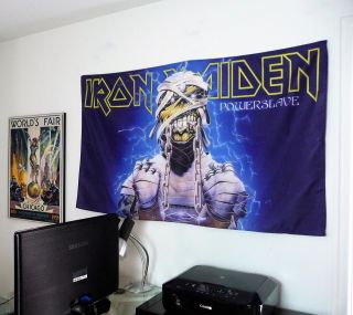 Iron Maiden Powerslave Huge 3x5 Banner Fabric Poster Flag Tapestry Cd Album