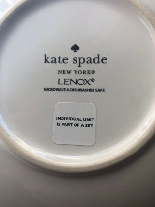 Kate Spade Set of 4 Tidbit Plates Lenox All in Good Taste 2