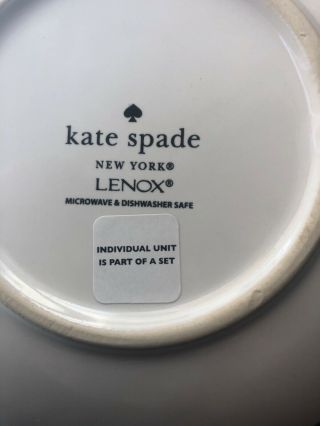 Kate Spade Set of 4 Tidbit Plates Lenox All in Good Taste 4