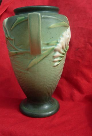 Roseville Pottery Arts and Crafts Vase Mission style Green Freesia 121 4