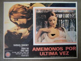 Amenos Por Ultima Vez Mexican Lobby Card Barbara Bouchet