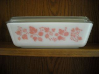 Pyrex Refrigerator Dish 503,  Pink Gooseberry,  1.  5 Qt. ,  Exc.  Cond.