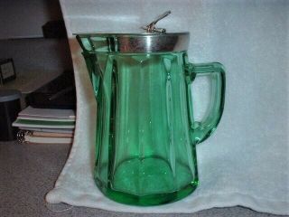 Antique Heisey Syrup Pitcher Moongleam Green Color
