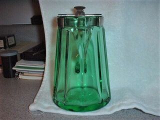 Antique Heisey Syrup Pitcher Moongleam Green Color 2