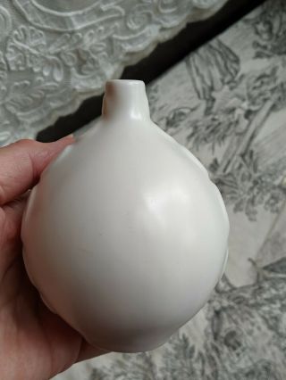 Vintage Jonathan Adler.  Bud Vase,  White Ceramic,  Mark 