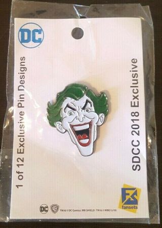 Dc Comics / Sdcc 2018 Exclusive Enamel Joker Pin 1 Of 12