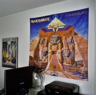 Iron Maiden Powerslave Huge 4x4 Banner Fabric Poster Tapestry Flag Album Cd