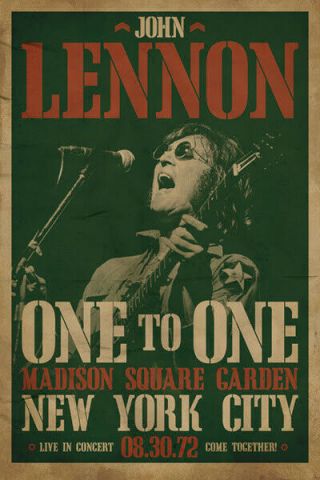 Beatles John Lennon One To One York City 1972 24 X 36 Classic Music Poster