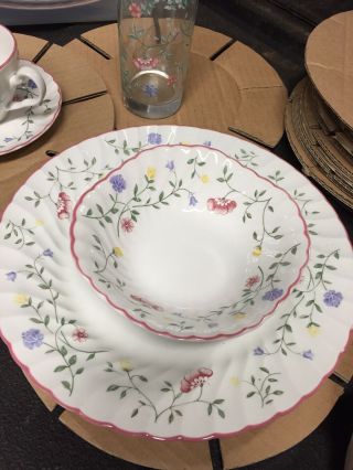 (8) Johnson Brothers 10 1/2 " Dinner Plates Summer Chintz Made In England