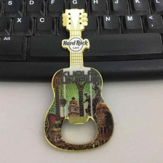 Hard Rock Cafe Kuala Lumpur 2017 Guitar Magnet Bottle Opener City Tee Shirt Icon