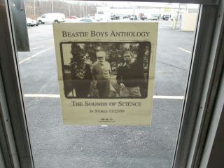Vtg 1999 Beastie Boys The Sounds Of Science Anthology Vinyl Window Cling Decal