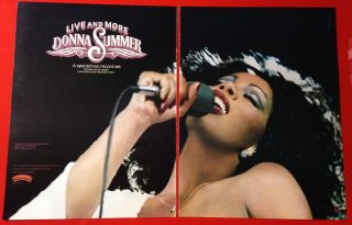Big 14x22 & Rare Donna Summer " Live And More " Lp Album Cd Promo Ad