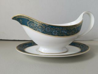 Royal Doulton Carlyle Sauce Or Gravy Boat & Under Plate H5018