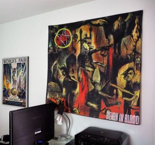 Slayer Reign In Blood Huge 4x4 Banner Fabric Poster Tapestry Cd Album Flag
