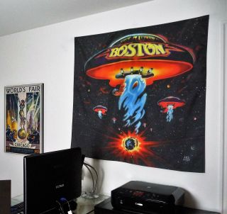 Boston Rock Band First Album Huge 4x4 Banner Fabric Poster Tapestry Flag Album
