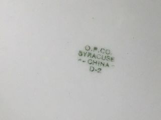 SYRACUSE CHINA O.  P,  Co.  luncheon plate fruit and vegetable basket. 3