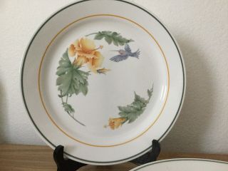 Corning Corelle Hummingbird Hibiscus Dinner Plates Set Of 7 2