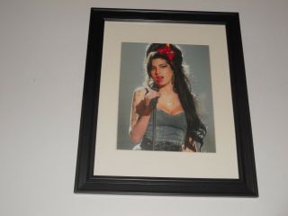 Framed Amy Winehouse Color On Stage Shot 2009 14 " X17 "