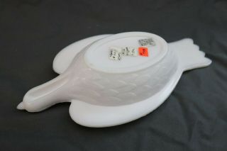 Antique 19th century Hemingray Milk Glass EAPG Dish Bowl Figural Pigeon Bird 8