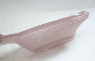 Antique 19th century Hemingray Pink Glass EAPG Dish Bowl Figural Pigeon Bird 6
