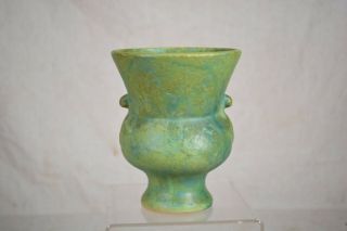 Roseville Early Carnelian 5 1/4 " Vase Arts & Crafts Mixed Matte Green Blue