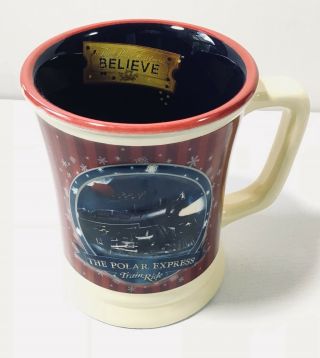 The Polar Express Train Ride Hot Chocolate Mug Cup Christmas Believe