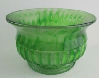 Vintage 1930s George Davidson Green Cloud Glass Bowl 1910 / 1910m
