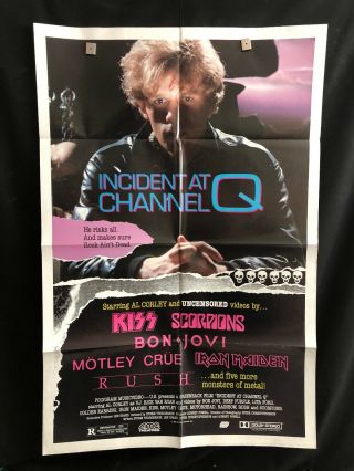 Incident At Channel Q 1986 One Sheet Movie Poster Kiss Bon Jovi Motley Crue Rush