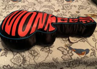 The Monkees Guitar Shaped Satin Pillow 1998 Spencer Gifts Exclusive